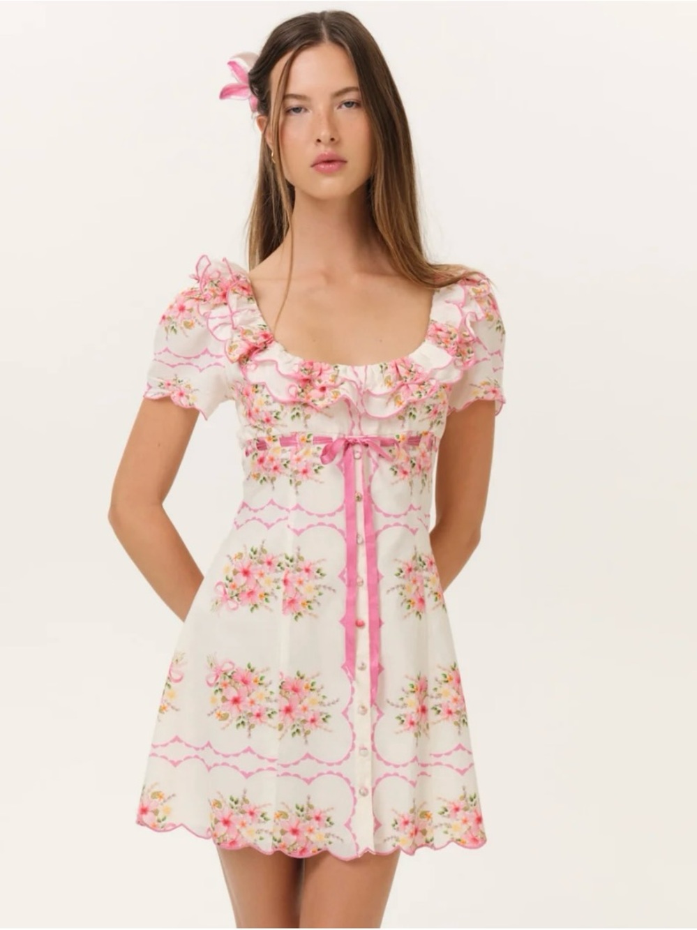 For Love And Lemons Scarlett Floral Mini Dress